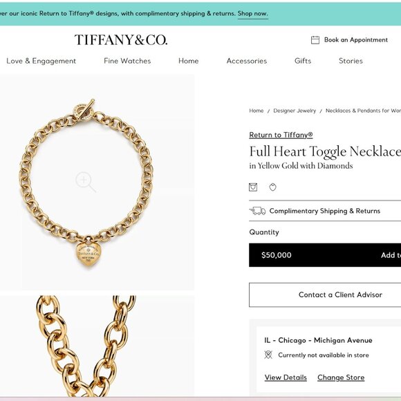 Rare Heavy Tiffany's Heart Lock 18K Yellow Gold Pendant Necklace - Picture 16 of 17